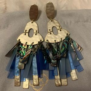 EUC - Kendra Scott Blue/Abalone Earrings